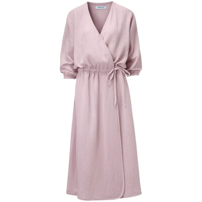 manufactum Damen-Wickelkleid Musselin Rosé