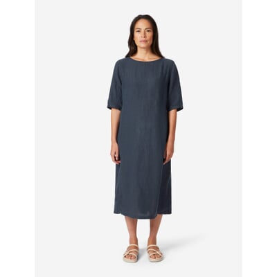 manufactum Damen-Leinenkleid Dunkelblau Rabatte dieses Monats