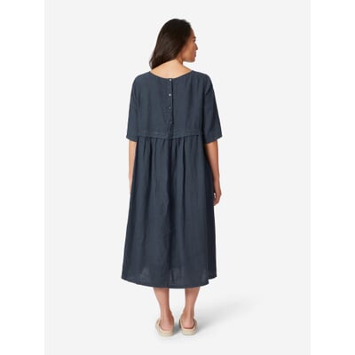 manufactum Damen-Leinenkleid Dunkelblau Rabatte dieses Monats