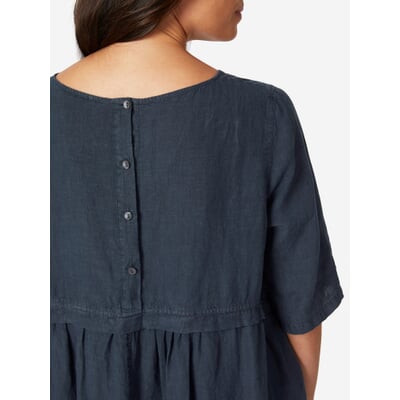 manufactum Damen-Leinenkleid Dunkelblau Rabatte dieses Monats