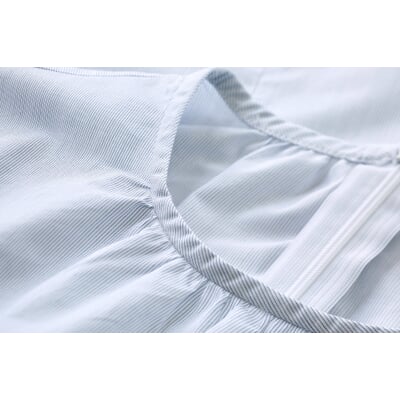 manufactum Damen-Oversizebluse feingestreift Weiß-Blau Angebote