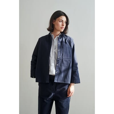 manufactum Damenjacke 7/8-Ärmel Dunkelblau Hotsell