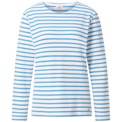 manufactum Damen-Matrosenshirt Weiß-Hellblau