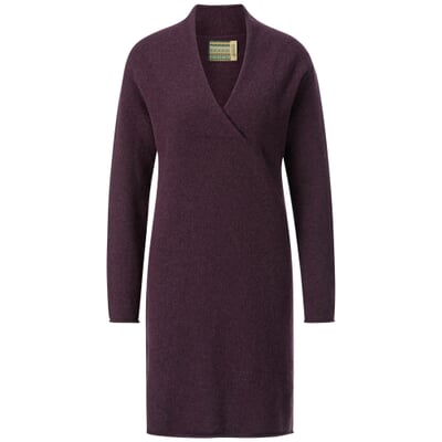 manufactum Damen-Strickkleid Aubergine