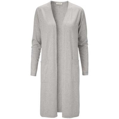 manufactum Damen-Langstrickjacke Hellgrau