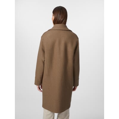 manufactum Damen-Wollmantel Braun Osterangebot