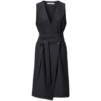 manufactum Damen-Wickelkleid Schwarz