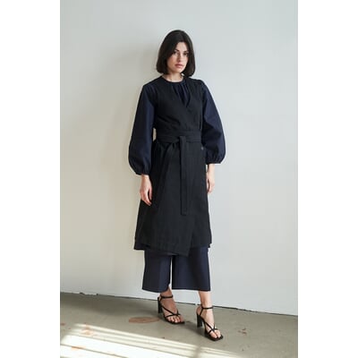 manufactum Damen-Wickelkleid Schwarz Muttertagsangebot