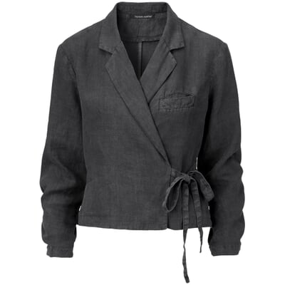 manufactum Damen-Wickelblazer kurz Anthrazit