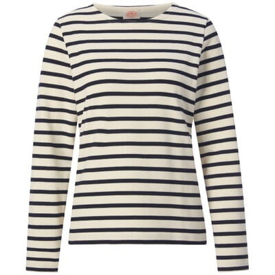 manufactum Damen-Strickpullover Natur-Marine