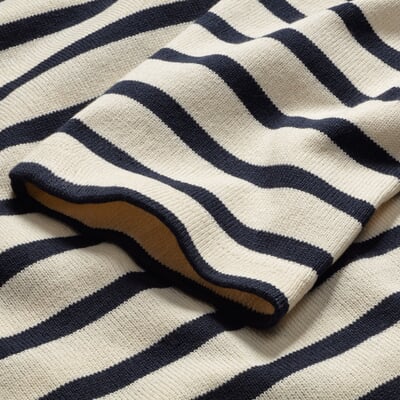 manufactum Damen-Strickpullover Natur-Marine Lagerräumung