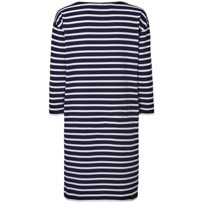manufactum Damen-Strickkleid geringelt Blau-Weiß Top Angebot