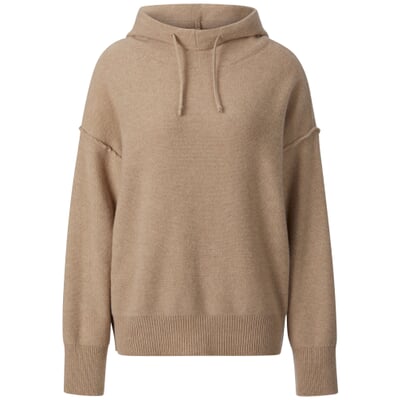 manufactum Damen-Strickhoodie Beigemelange