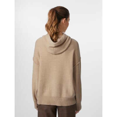 manufactum Damen-Strickhoodie Beigemelange Neueste Mode