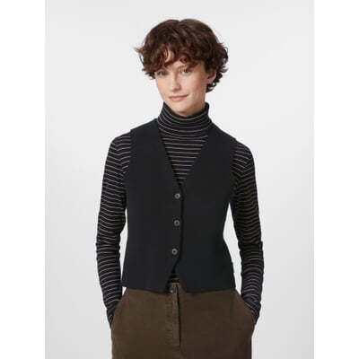 manufactum Damen-Strickweste Schwarz Große Rabatte