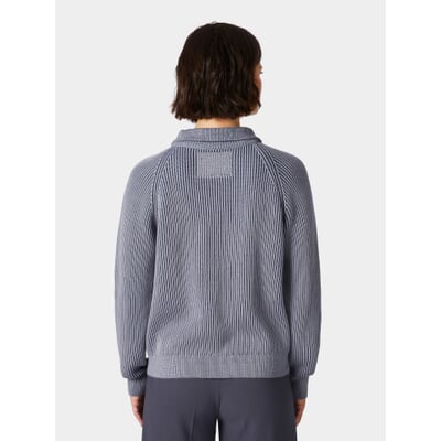 manufactum Damen-Stricktroyer Fliedergrau-Blau Räumungsverkauf