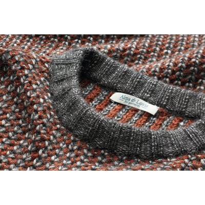 manufactum Damenpullover Grau-Rost Riesige Ersparnisse