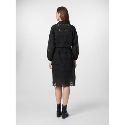 manufactum Damen-Spitzenkleid Schwarz VIP-Rabatte