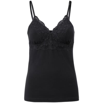 manufactum Damen-BH-Hemd mit Spitze Schwarz