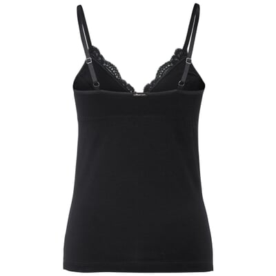 manufactum Damen-BH-Hemd mit Spitze Schwarz Super Sparpreis