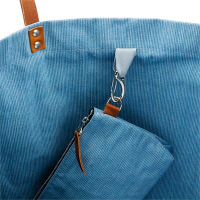 manufactum Handtasche Segeltuch Hellblau Letzter Tag