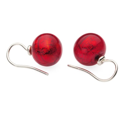 manufactum Ohrhänger Muranoglas Rot