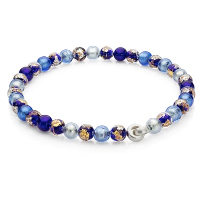 manufactum Collier Muranoglas Kobalt