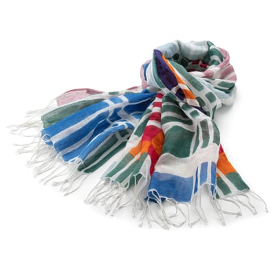 manufactum Damenschal Leinen-Baumwolle Multicolor