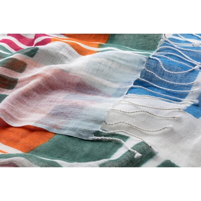 manufactum Damenschal Leinen-Baumwolle Multicolor Clearance-Verkauf