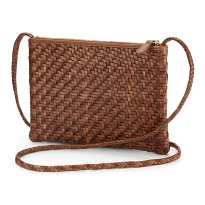 manufactum Damen-Ledertasche geflochten