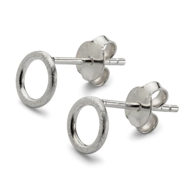 manufactum Ohrstecker Satin-Circle Silber Auslauf