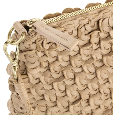 manufactum Damen-Handtasche strukturiert champagner Begrenztes Angebot