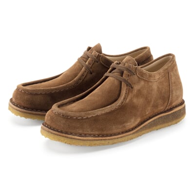 manufactum Damen-Halbschuh Velours Braun
