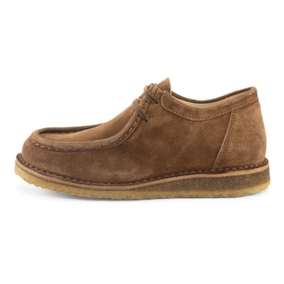 manufactum Damen-Halbschuh Velours Braun Saisonschlussverkauf