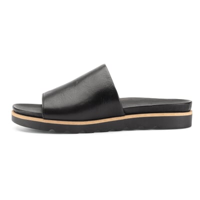manufactum Damen-Lederpantolette Schwarz Black Friday