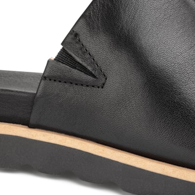 manufactum Damen-Lederpantolette Schwarz Black Friday