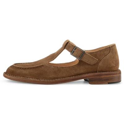 manufactum Damen-Loafer mit Riemen Braun Muttertagsangebot