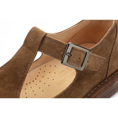 manufactum Damen-Loafer mit Riemen Braun Muttertagsangebot