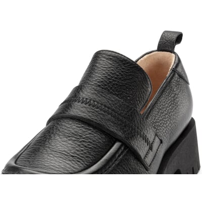 manufactum Damenloafer Leder Schwarz Vatertagsangebot