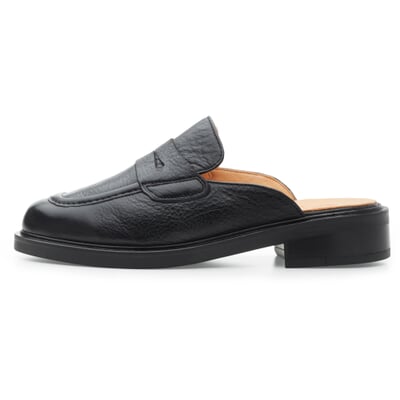 manufactum Damen-Ledersabot Schwarz Neuheiten