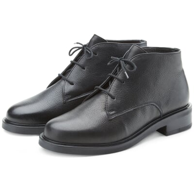 manufactum Damen-Schnürschuh hoch Schwarz