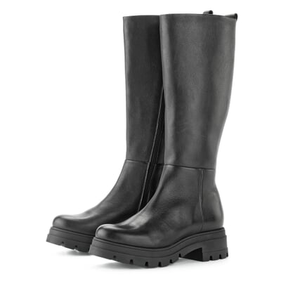 manufactum Damen-Lederstiefel Schwarz