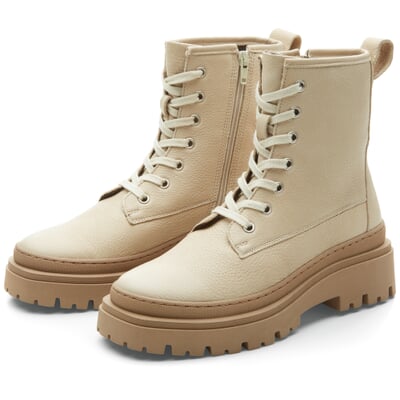 manufactum Damen-Schnürstiefelette Beige