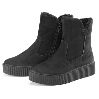 manufactum Damen-Nubukboot gefüttert Schwarz Begrenzt auf 3 Tage