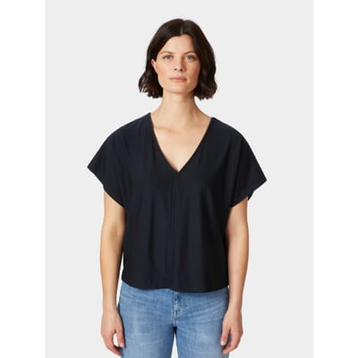 manufactum Damenshirt Kurzarm TENCEL™ Dunkelblau Outlet