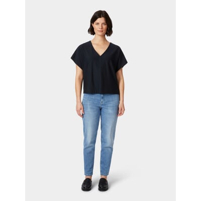 manufactum Damenshirt Kurzarm TENCEL™ Dunkelblau Outlet