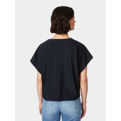 manufactum Damenshirt Kurzarm TENCEL™ Dunkelblau Outlet