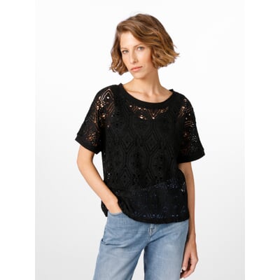 manufactum Damenshirt Lochmuster Schwarz Hotsell