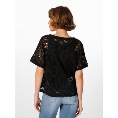 manufactum Damenshirt Lochmuster Schwarz Hotsell