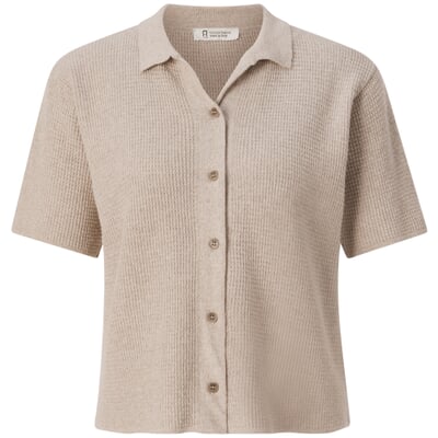 manufactum Damen-Strickpolo geknöpft Natur